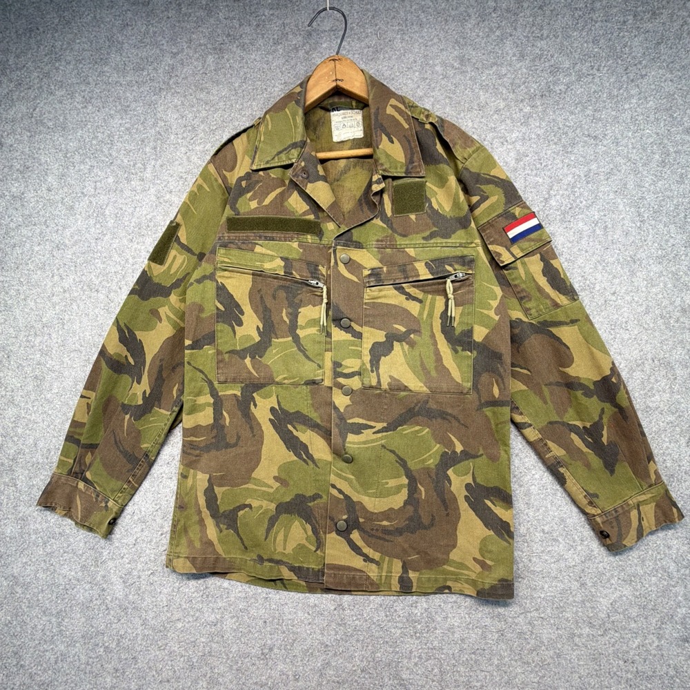 Marquardt & Schulz Military Field Shirt Jacket Netherlands Flag Camo Mens Medium